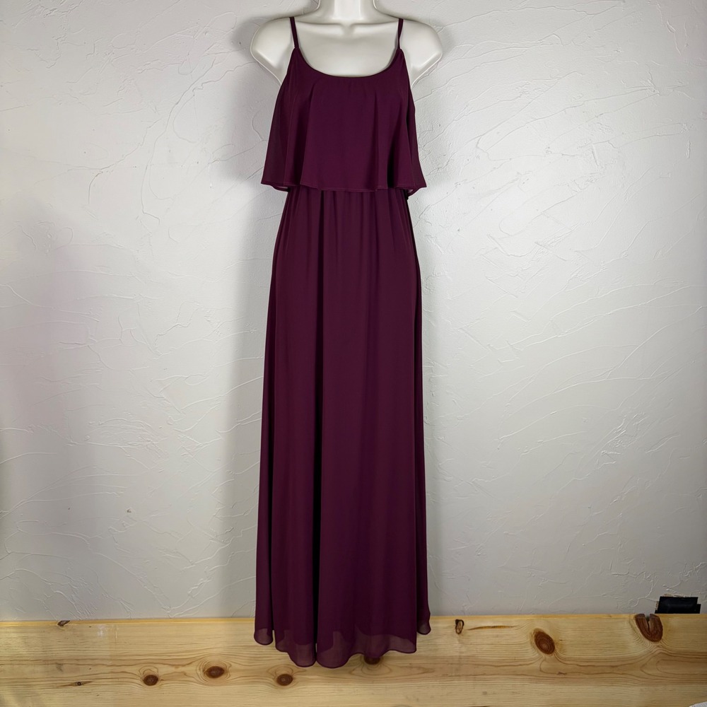 Show Me Your Mumu Maxi Dress Small Wedding Guest Boho Burgandy Flowy Elegant